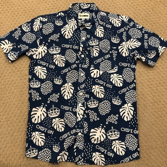 Tipsy Elves Chive On button up shirt. - Picture 1 of 4